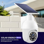 Lámpara de seguridad inteligente con energía solar, -rated; Lámpara de iluminación con sensor de movimiento con energía solar; Batería de litio de 2200 MAh, Foco de cámara de vigilancia de doble con forma realista; Sin funcionalidad de vigilancia real; Lá