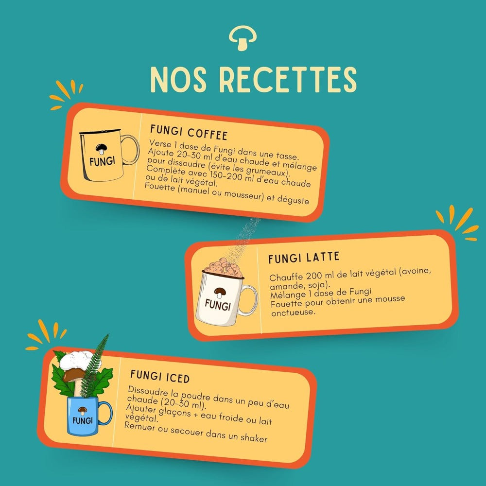 Céspedes - Hongos adaptógenos (Cordyceps, Chaga, Pelo de León) - Sabor a café, Nota de cacao - Naturalmente dulce - Sabor estable e intenso