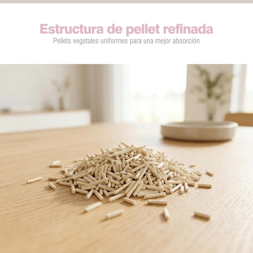 4PCS Arena de Tofu para Gatos aglomera 6L - Sin Polvo Fácil de Aglomerar y Controla Olores -y Segura para Gatitos 2-2.3kg cada bolsa