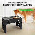 Comedero para mascotas | 1 Set Comedero Elevado para Mascotas, Soporte Ajustable de Doble Tazón para Perros y Gatos, Estación de Alimentación