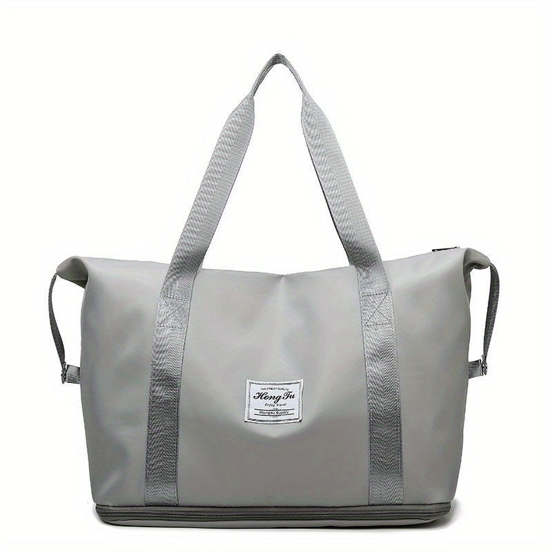Bolso de mano de gran capacidad, equipaje de fin de semana ligero de nailon, bolsa de viaje portátil para gimnasio y almacenamiento