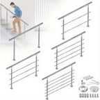 Kit de barandilla de escaleras en acero inoxidable para exteriores e interiores sin barras transversales