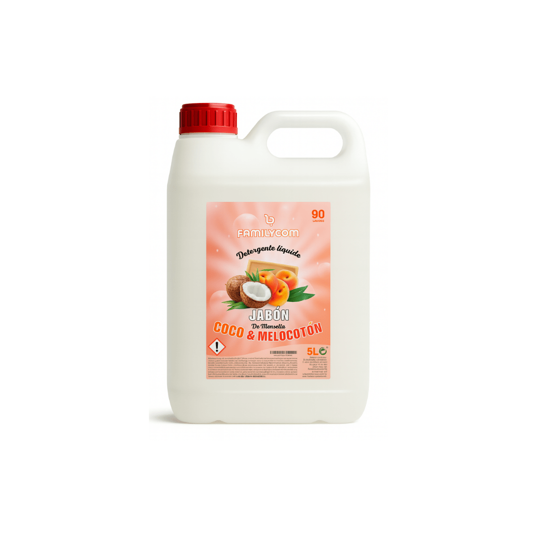 Detergente Liquido para Lavadora Profesional Marsella Tradicional 5L, Detergente para Ropa Blanca y de Color con Fórmula Concentrada, 90 lavados, Jabón Natural para una Ropa Limpia y Cuidada