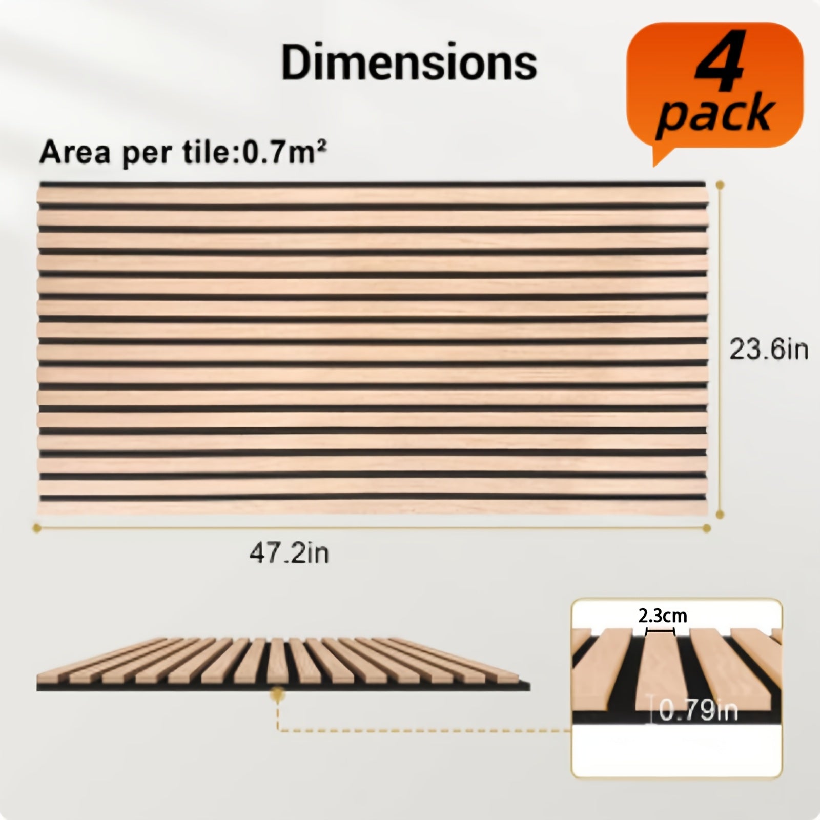 2/4 piezas de paneles acústicos de madera (120×60 cm), hechos de material de fieltro que absorbe el sonido, diseñados para aislamiento acústico, reducción de ruido y eliminación de eco, disponibles en una variedad de colores, adecuados para decoración de