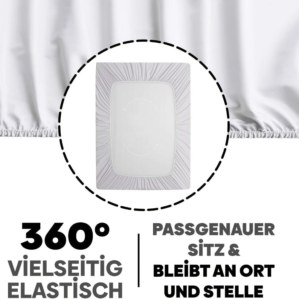 Sábana bajera ajustada de 1 pieza 100% algodón egipcio, diseño elástico en todo el contorno, color liso, apta para colchones de 90x200 a 200x220 cm, transpirable, lavable, de cobertura total, sábana perfectamente ajustada