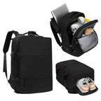 Mochila de Viaje para Cabina de Avion 45x30x20 para Vuelo Barato Equipaje de Mano y Espaciosa con Compartimento para Zapatos y Mochila Antirrobo Multifuncional para Viajes 2210.
