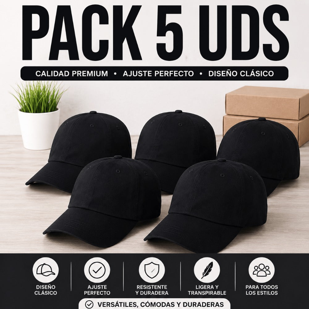 PACK DE 5 GORRAS