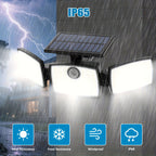 Luz solar LED con sensor de movimiento 2 piezas | Para jardín, patio, garaje y seguridad exterior