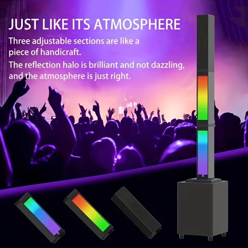 Sistema de megafonía portátil Active Powered Column Line Array, altavoz sin varillas con subwoofer, sistema de sonido de altavoz TWS, altavoz de audio sin varillas tipo división con mezclador de 3 canales, altavoces inalámbricos potentes y ruidosos, luces