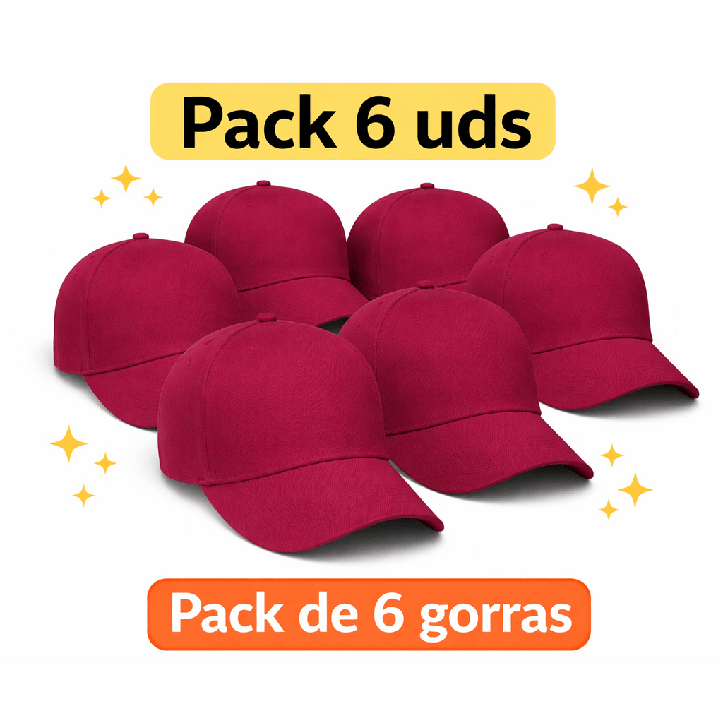 PACK DE 6 GORRAS