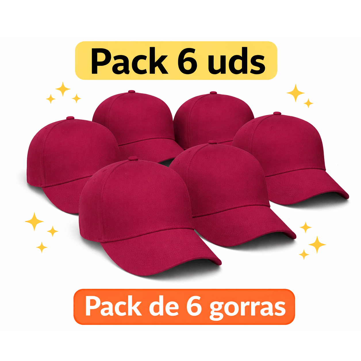 PACK DE 6 GORRAS