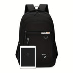 1 pieza de mochila de negocios Vanaheimr para estudiantes universitarios - Compartimento ligero para portátil, correas de hombro ajustables, forro de poliéster duradero, negro, perfecta para la escuela, el trabajo o el viaje, regalo ideal de cumpleaños, m