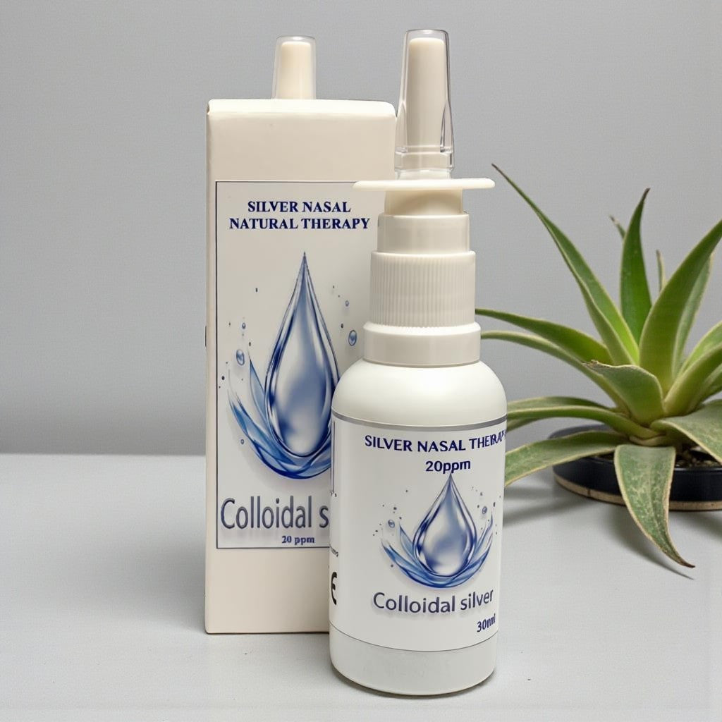 Spray Nasal de Plata Coloidal para la Nariz Escurridiza – Terapia Natural con 20ppm de Plata, Alivia los Síntomas, Mejora la Respiración, Elaborado con Ingredientes Naturales