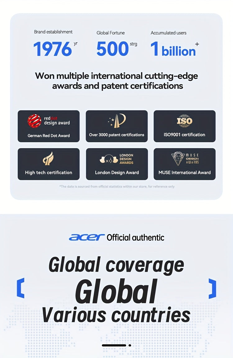 Auriculares Bluetooth | [Producto Oficial Acer] Auriculares Intrauditivos Inalámbricos TWS | Estéreo con Graves Profundos | Baja Latencia para