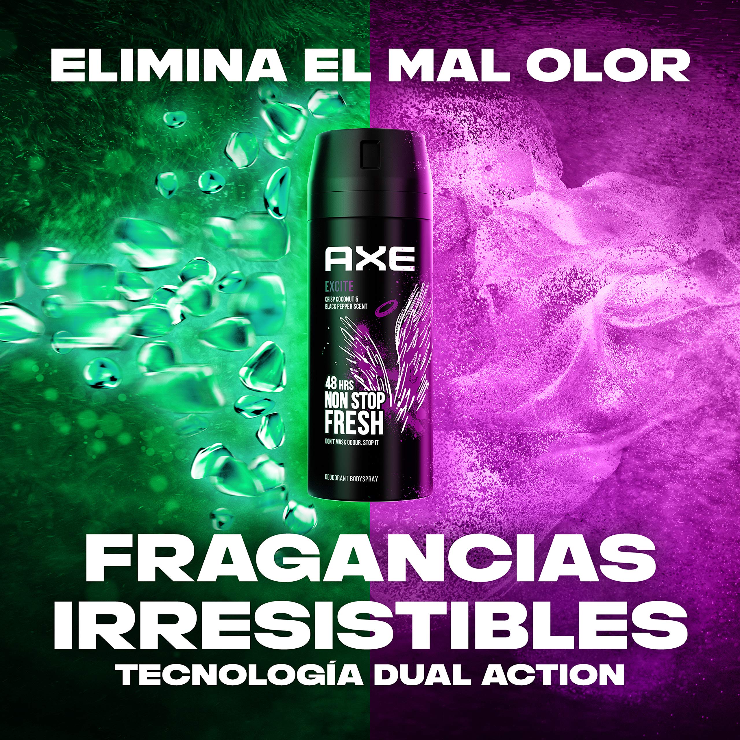 Axe Desodorante en Aerosol para Hombre Bodyspray Excite 150ml - Pack de 6