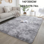 1pc alfombra de felpa suave, alfombra antideslizante, alfombra para cabecera, tapete tie dye para sala, decoración del hogar, colchoneta para mascotas, alfombra para dormitorio o sala, ideal para decoración navideña y Halloween