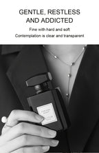 Fragancia para hombre en botella negra, aumenta el atractivo, aroma distintivo, jazmín, almizcle rico, mezcla de cedro, muestra presencia masculina, colonia diaria, perfecta para crear ambiente, ideal para citas y fiestas, un gran regalo de San Valentín p