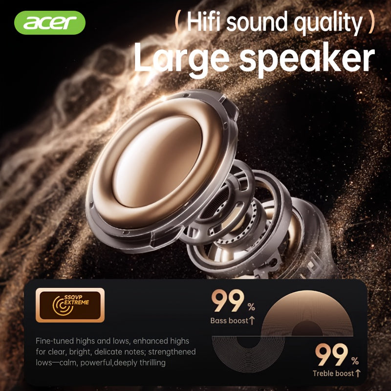 Auriculares Bluetooth | [Acer] Nuevo Modelo 2025 Regreso a Clases Auriculares Inalámbricos TWS Bajos Profundos Estéreo y Cancelación de Ruido