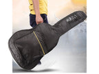 Funda Clásica para Guitarra Acústica, Estuche Rígido Negro con Bolsillos, Correas Ajustables y Asa para Transporte, Material Sólido Grueso Protector Resistente a las Condiciones Climáticas, Estuche con Bolsillo Adicional para Partituras A4 y Bolsillo para