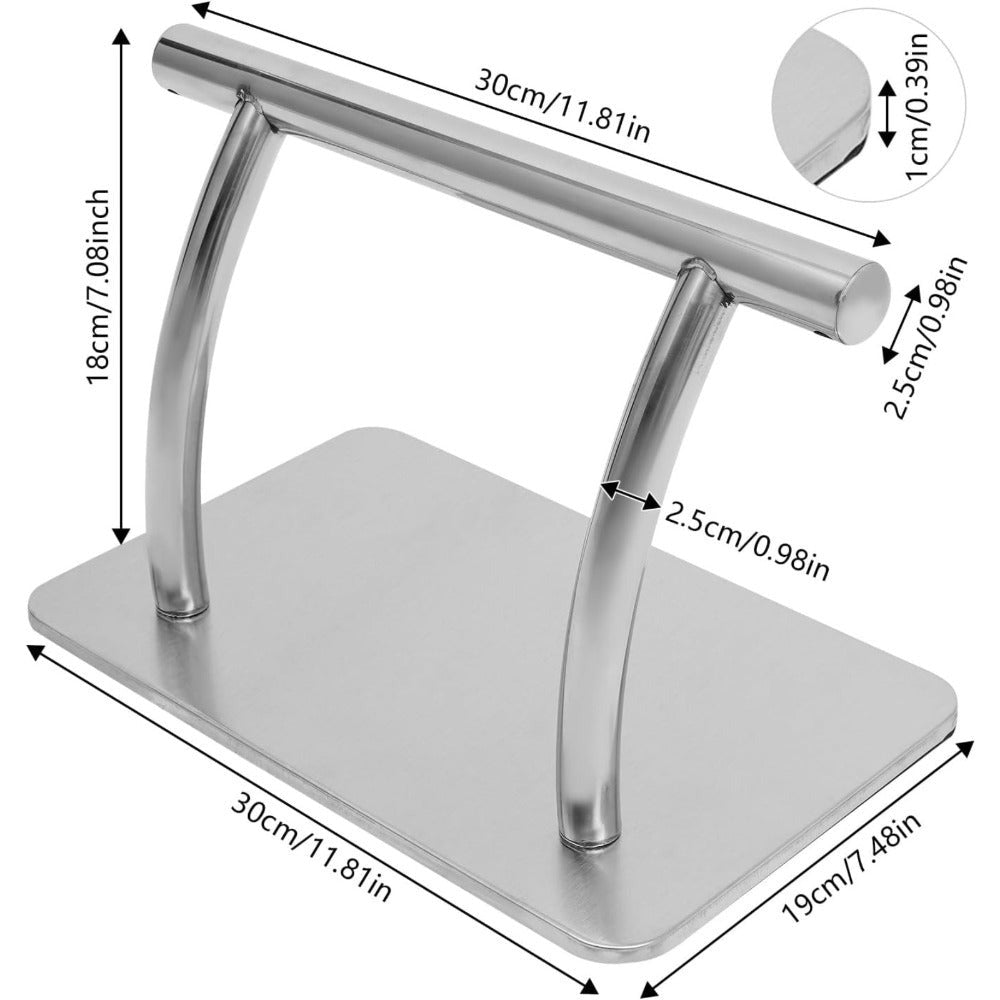 Reposapiés ergonómico de acero inoxidable para debajo de la mesa, antideslizante, para peluqueros, mejora de la postura, peluqueros, reposapiés para peluqueros, spa