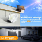 Luz solar exterior | 1/2 piezas Luces Solares para Exterior, 240 LED 3000LM Focos Solares con Sensor de Movimiento y Control Remoto, Foco Solar