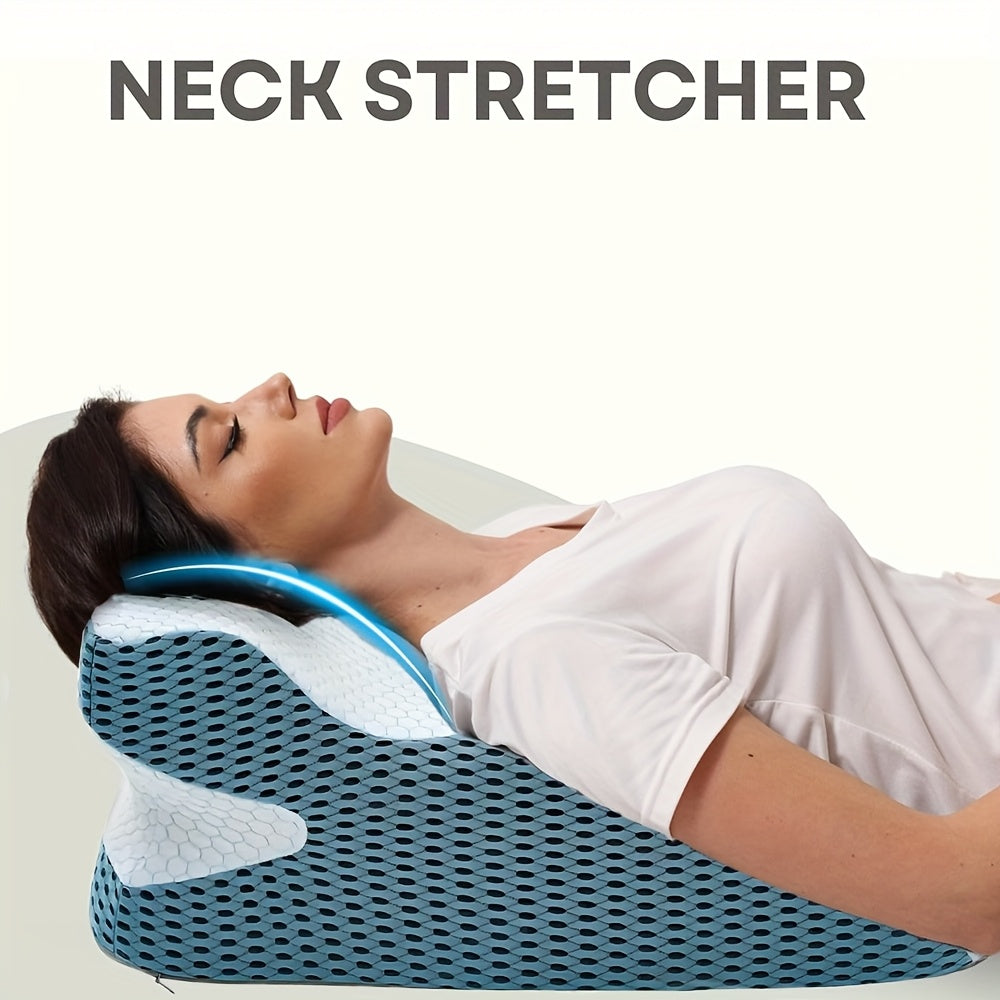 Almohada de cama | Almohada de espuma viscoelástica diseñada ergonomicamente para el cuerpo humano, destinada a aliviar el dolor de cuello y