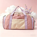 Bolsa de viaje deportiva de gran capacidad, estilo minimalista, tela resistente al desgarro, diseño de separación para seco y húmedo, compartimento principal espacioso, compartimento independiente para zapatos, adecuada para deportes al aire libre, fitnes