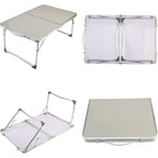 Mesa Plegable de Camping, Mesa de Picnic Ligera de Aluminio, Mesa Portátil para Laptop, Escritorio de Regazo, Ideal para Picnic/Camping o Desayunar, Leer, Ver Películas en la Cama/Sofá
