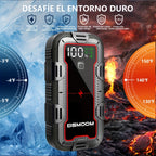 Arrancador de coche de 12V, arrancador de coche portátil, 9500A de pico, potenciador de batería de coche, banco de energía cargador de teléfono móvil, luz LED, pantalla digital LCD (apto para todos los motores de gasolina o diésel de 10.0L)