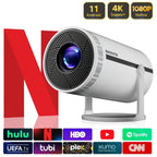Proyector inteligente 4K Full HD, proyector sin varillas con WiFi y Bluetooth, compatible con 1080P, rotación de 180 grados, altavoces integrados, apto para iPhone/Android 11.0/sistema, compatible con Netflix y YouTube