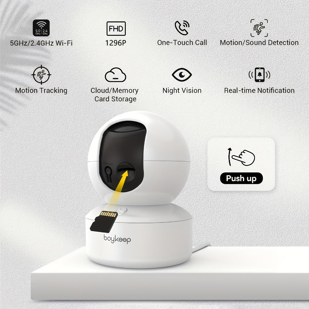 4 unidades de cámara inteligente WiFi 5g/2.4ghz, monitor de seguridad interior de alta definición, cámara de seguridad especial para el hogar, video de vigilancia panorámica 360°, visión nocturna, llamadas bidireccionales, almacenamiento en la nube