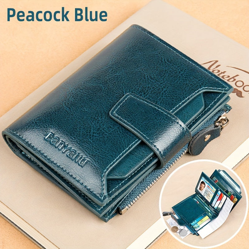Nuevo Monedero Corto para Mujer, Elegante y de Alta Gama, Cartera Plegable y Delgada de Moda para Mujeres