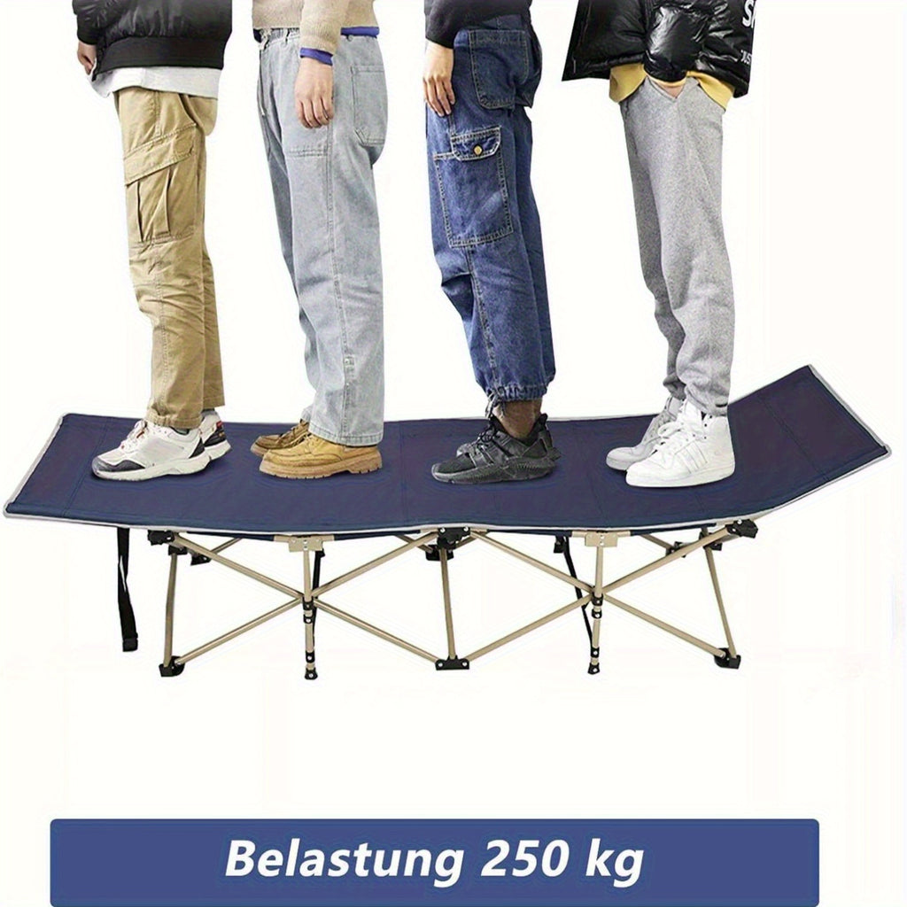 Cama de campamento de 190 cm, cama de campamento plegable, cama de invitado de 250 kg