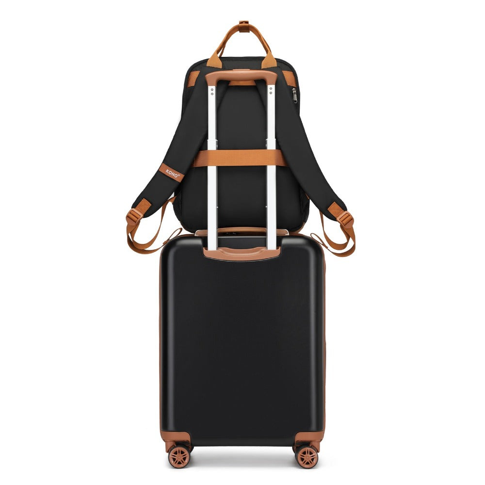 3 piezas de Conjunto de Maleta Trolley Equipaje de Mano Maleta de Viaje Maleta de Viaje de Caja Dura ABS + PC con 4 Ruedas Candado TSA Conjunto de Maleta Incluye 1 Mochila de Viaje y 1 Bolsa de Aseo Regreso a la Escuela Regalo de Vacaciones