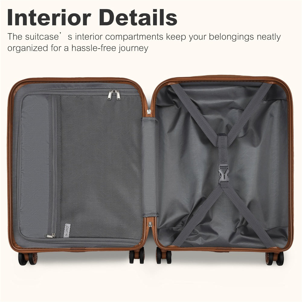 3 piezas de Conjunto de Maleta Trolley Equipaje de Mano Maleta de Viaje Maleta de Viaje de Caja Dura ABS + PC con 4 Ruedas Candado TSA Conjunto de Maleta Incluye 1 Mochila de Viaje y 1 Bolsa de Aseo Regreso a la Escuela Regalo de Vacaciones
