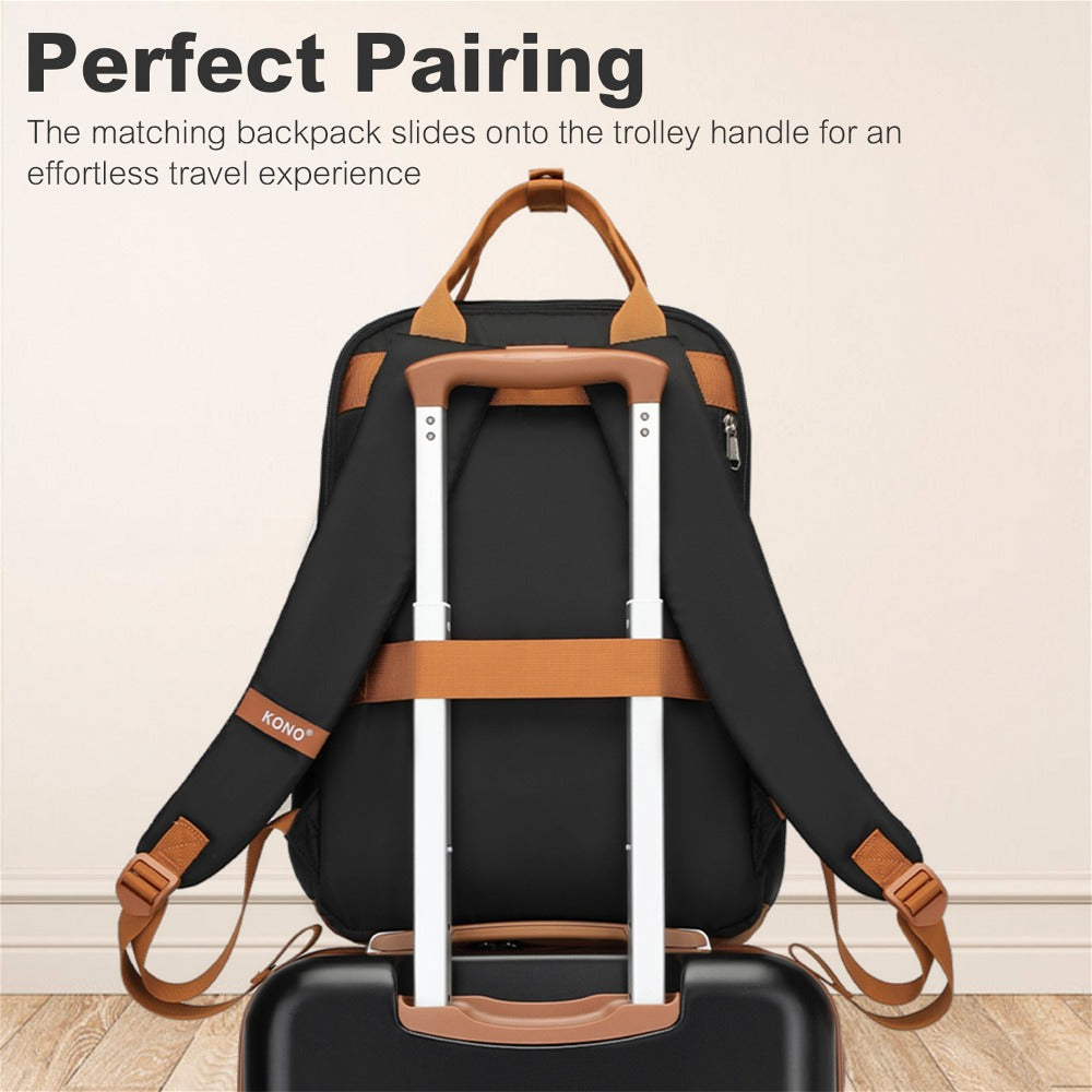 3 piezas de Conjunto de Maleta Trolley Equipaje de Mano Maleta de Viaje Maleta de Viaje de Caja Dura ABS + PC con 4 Ruedas Candado TSA Conjunto de Maleta Incluye 1 Mochila de Viaje y 1 Bolsa de Aseo Regreso a la Escuela Regalo de Vacaciones