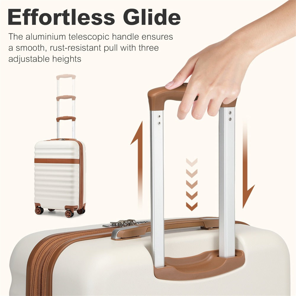 3 piezas de Conjunto de Maleta Trolley Equipaje de Mano Maleta de Viaje Maleta de Viaje de Caja Dura ABS + PC con 4 Ruedas Candado TSA Conjunto de Maleta Incluye 1 Mochila de Viaje y 1 Bolsa de Aseo Regreso a la Escuela Regalo de Vacaciones