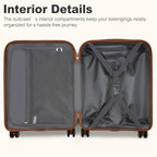 3 piezas de Conjunto de Maleta Trolley Equipaje de Mano Maleta de Viaje Maleta de Viaje de Caja Dura ABS + PC con 4 Ruedas Candado TSA Conjunto de Maleta Incluye 1 Mochila de Viaje y 1 Bolsa de Aseo Regreso a la Escuela Regalo de Vacaciones