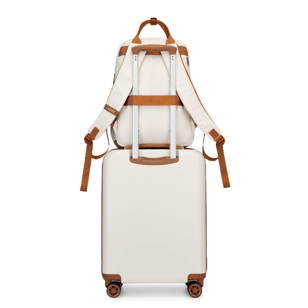 3 piezas de Conjunto de Maleta Trolley Equipaje de Mano Maleta de Viaje Maleta de Viaje de Caja Dura ABS + PC con 4 Ruedas Candado TSA Conjunto de Maleta Incluye 1 Mochila de Viaje y 1 Bolsa de Aseo Regreso a la Escuela Regalo de Vacaciones
