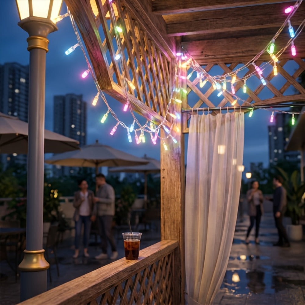 Guirnalda de luces LED de hadas de 100 m + 5 m de largo, 1000 cuentas LED, enchufe de salida de 31 V, luces LED de hadas para árbol de Navidad alimentadas por corriente con temporizador, función de memoria, 8 modos, decoraciones iluminadas para festividad
