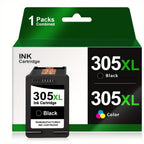 Cartucho de Tinta Remanufacturado de Alto Rendimiento 305XL para HP 305 305XL Compatible con HP DeskJet 2700 2710 2720 2722 DeskJet Plus 4100 4120 4130 Envy 6000 6010 6020 6032 Envy Pro 6400 6420 -