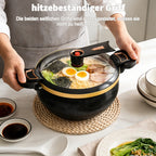 Olla de hierro fundido de 8 litros de alta resistencia | Incluye una cuchara, ideal para cocinar y hacer estofados, multifuncional con tapa, compatible con cocinas de gas e inducción, excelente retención de calor, perfecta para cocinas modernas