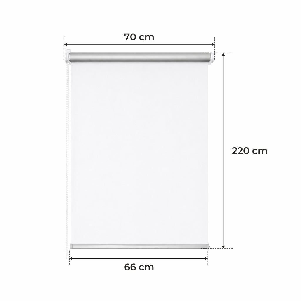 Persiana Térmica • BLANCA • 32 Tamaños • BOJANEK TERMO • Soportes Ajustables • Instalación en Ventana Sin Taladro • Mecanismo de Cadena • Protección Solar y Térmica • Ideal para Sala, Dormitorio, Cocina, Oficina • Persiana Térmica Blanca Día y Noche • Est