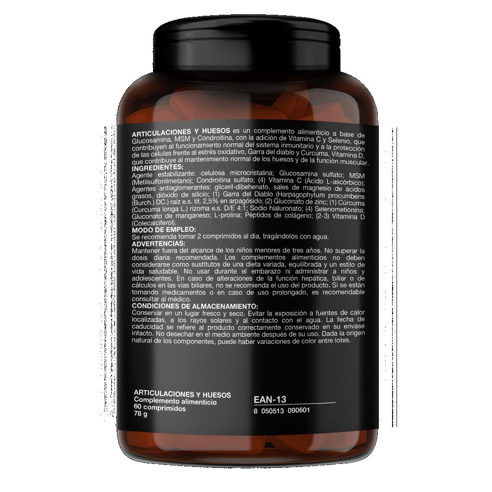 ARTICOSS – Complemento alimenticio con glucosamina, condroitina, MSM, colágeno, ácido hialurónico y vitaminas C y D. 60 comprimidos.