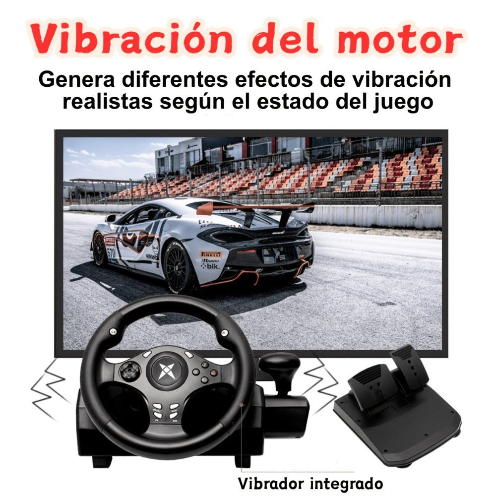 Volante de juego de carreras NBCP con pedales, volante de 270° con retroalimentación de fuerza, para PC, PS4/PS3, Android, simulador de carreras Real Racing