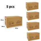 Cajas de cartón | Paquete de 10/Paquete de 5 | Adecuadas para mudanzas, almacenes y transporte | Con asas | Fáciles de manejar | Súper duraderas | 40×25×20CM, 50×29×30CM, 50×35×30CM | Paquete de 5 o 10