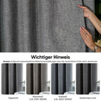 Cortinas Opacas Sekey, Cortinas Térmicas, Cortinas Opacas con Cinta Fruncida, Tela Opaca, Protección Solar, Aislamiento Térmico y Acústico