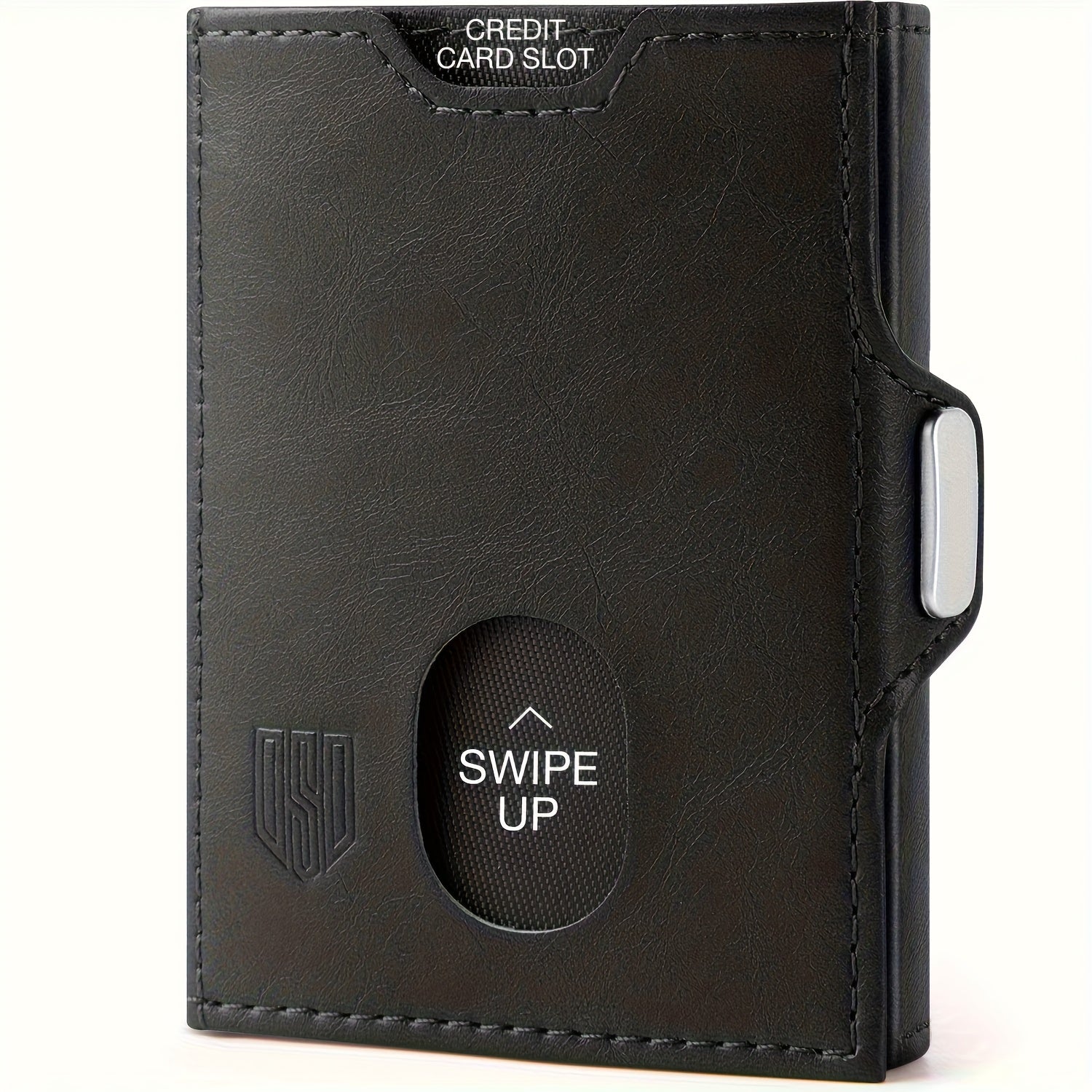 Billetera Trifold con Bloqueo RFID para Hombre DODENSHA - Cierre Magnético, Tarjetero Pop-Up, Ranura para Airtag y Compartimento para Efectivo | Estilo Ejecutivo para el Desplazamiento Diario, Sin Impresión | Regalo Ideal para el Esposo (Airtag No Incluid