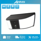 Cámara de Seguridad Solar ANRAN y Luz de Pared, Inalámbrica 2.4G para Exteriores, Protección del Hogar con Detección de Movimiento AI, Luz Activada por Movimiento, Comunicación Bidireccional, IP65, Alarma Inteligente con Sirena