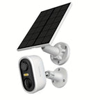 Cámara de seguridad inalámbrica con energía solar Laxihub, resolución de video de 3 millones de píxeles, cámara CCTV, cámara de vigilancia sin cables con energía solar, cámara de vigilancia con batería, nube/SD, detección de movimiento con IA, foco, IP65,